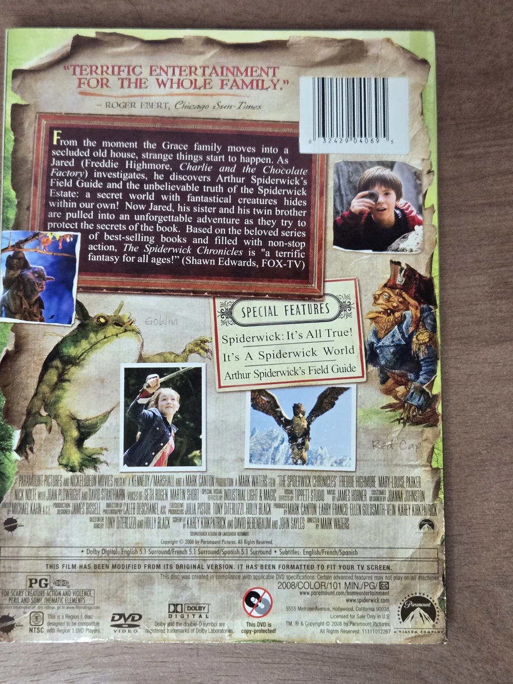 The Spiderwick Chronicles PC Game And Dvd Combo - Green